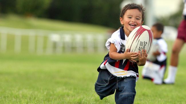 A three-year-old Raymond Puru. He is now a PBC SHS state champion and has a bright future in the code.