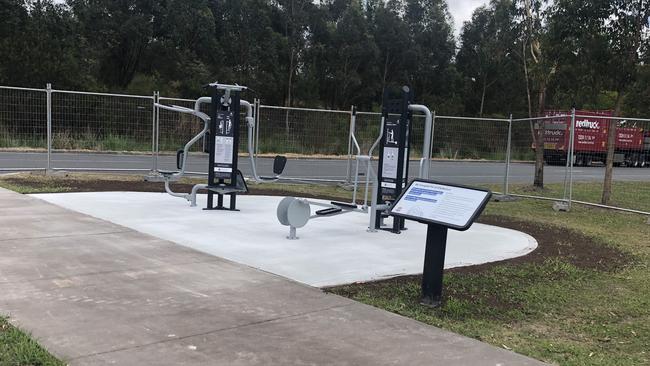 The new outdoor gym at a rest stop in Clybucca, in the state's north. Picture: Supplied