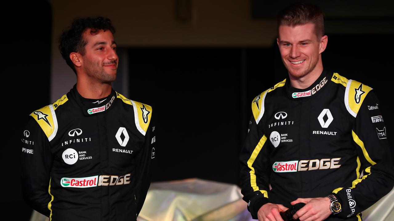 New Renault teammates Daniel Ricciardo and Nico Hulkenberg.