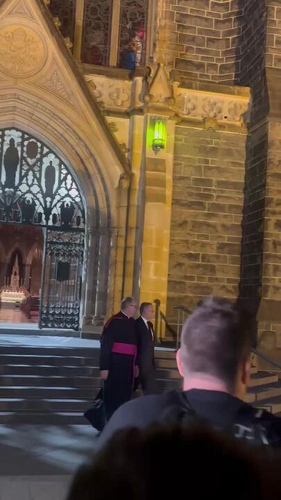 PM pays his respect at Melbourne’s St Patrick Cathedral following death of Pope Francis