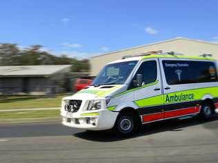 Queensland Ambulance Service was on scene. Picture: David Nielsen