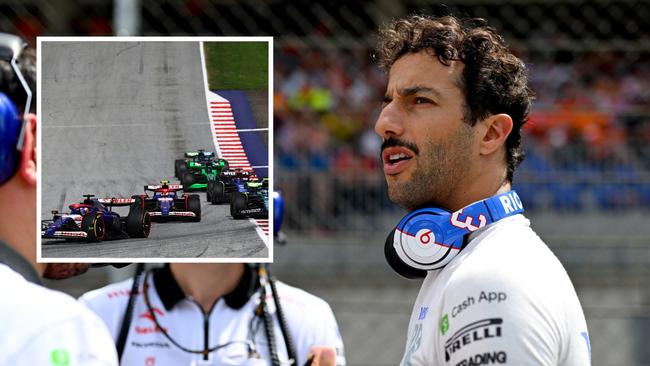 Daniel Ricciardo was a wall at the end of the race. Photo: AFP.
