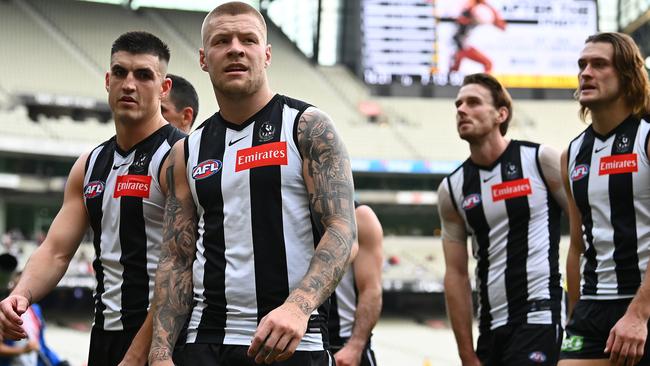 Jordan De Goey had a quiet game against Gold Coast. Picture: Getty Images