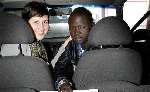 Volunteers on the Road co-ordinator Lauren O’Reilly looks forward to the day when Peter Thong (22), from Sudan, gets his licence. . Picture: Marc Stapelberg