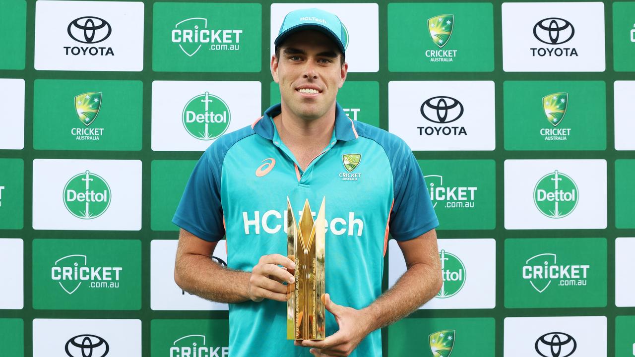 Xavier Bartlett was player of the series against the West Indies in his first three ODIs . (Photo by Matt King/Getty Images)