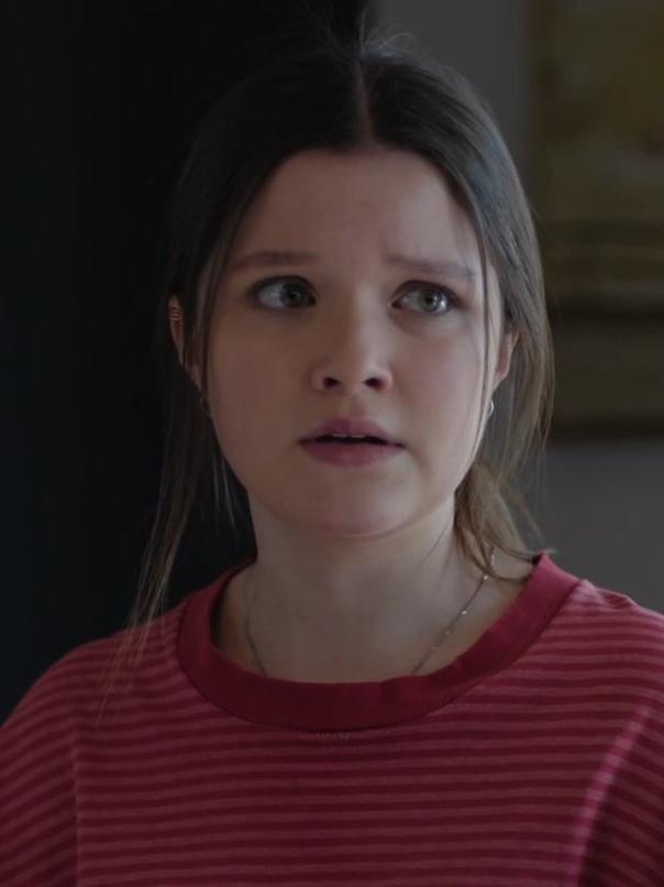 Savage puts on an incredible performance as Palmer’s troubled daughter Stella in the miniseries. Picture: Binge