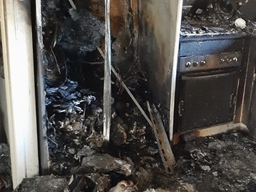 SOCIAL MEDIA IMAGE DISCUSS USE WITH YOUR EDITOR - The family of three have been left sleeping in the shed after the house fire last week. Photo: Facebook/Ken Bankier