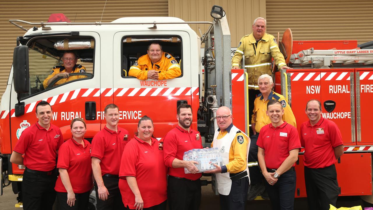 Coles announces the donation of $3 million in Coles gift cards to rural fire brigades across Australia. Picture: Peter Lorimer