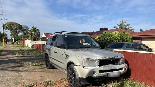 One of the two stolen cars. Picture: Kelly Hughes/Nine News Adelaide