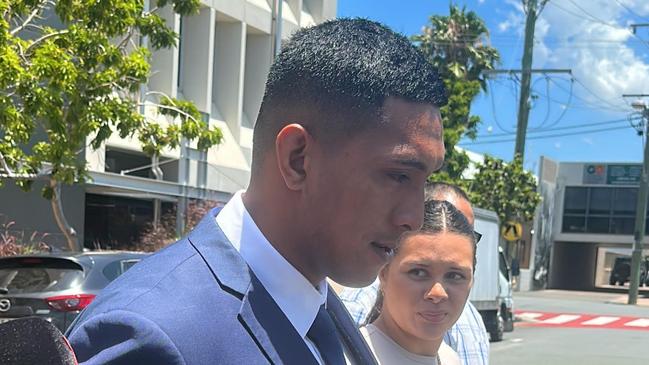 Oshae Jackson Tuiasau leaves Southport Magistrates Court on December 12, 2022.