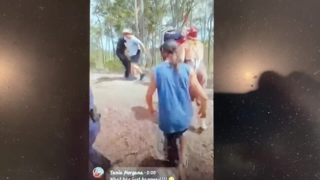 Watch: Police, protesters' clash at 'Gympie Pyramid' caught in dramatic footage