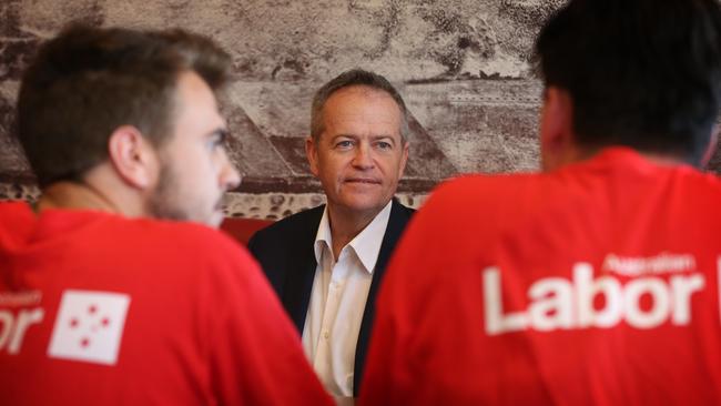 Bill Shorten promises a demonstrably inferior policy agenda, and is sailing towards victory nonetheless. Picture: Lyndon Mechielsen