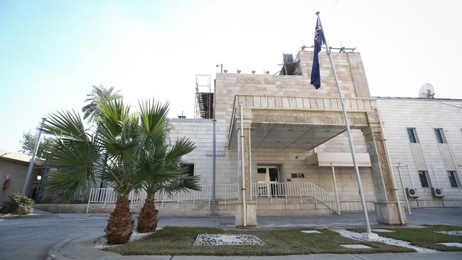 The Australian embassy in Baghdad. Picture: Alex Ellinghausen