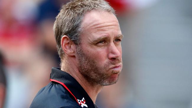 Ben Rutten says he was totally blindsided by Essendon’s abysmal performance. Picture: AFL Photos via Getty Images