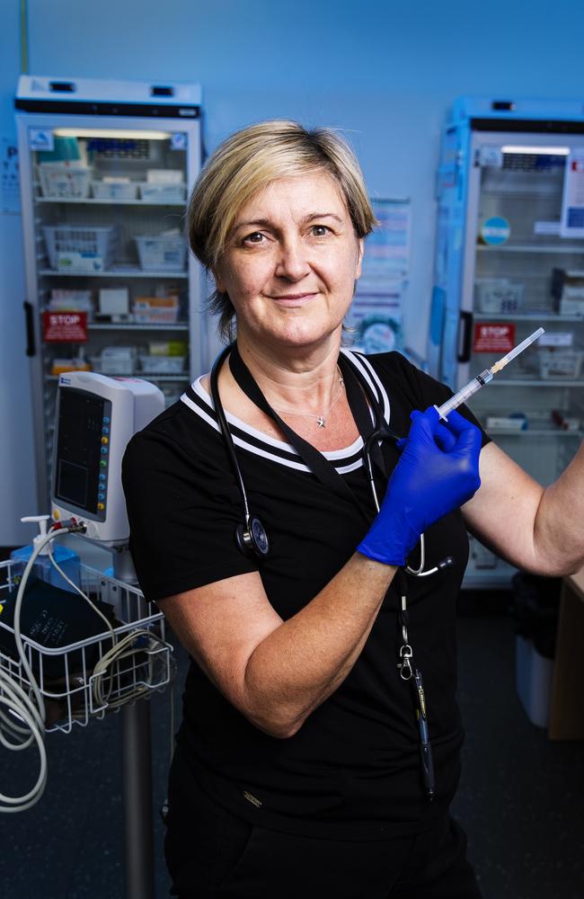 Dr Alison O'Connor, Medical Co-ordinator and GP at Ochre Health Sippy Downs is in line to receive the Pfizer vaccine as a frontline health worker. Picture Lachie Millard