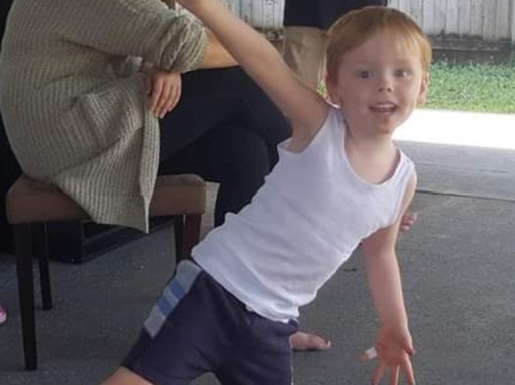 Deklan’s family gathered at Queensland Children's Hospital to say their goodbyes on Friday following an accident at his Gold Coast home on Anzac Day. Photo: Supplied