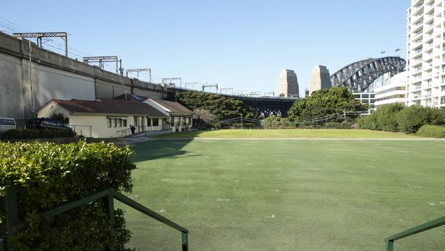 The former bowls club is close to both Milsons Point station and the Sydney Harbour Bridge.