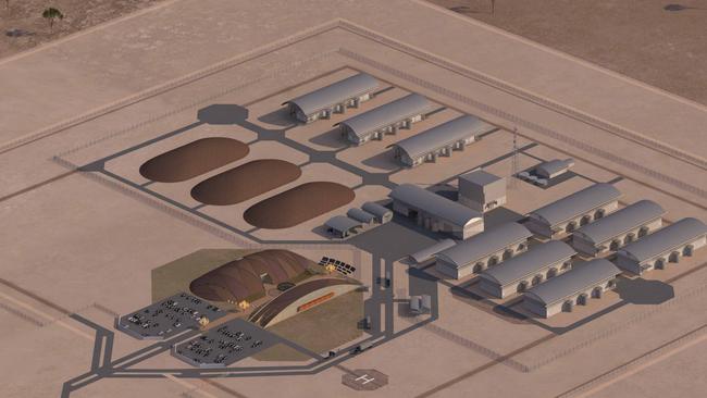 An artist's impression of the radioactive waste site at Napandee, near Kimba. Picture: Supplied