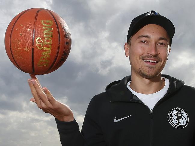 Australian basketballer Ryan Broekhoff who has just signed with the Dallas Mavericks in the NBA on Frankston beach where he spend a lot of time whilst growing up  . Pic: Michael Klein