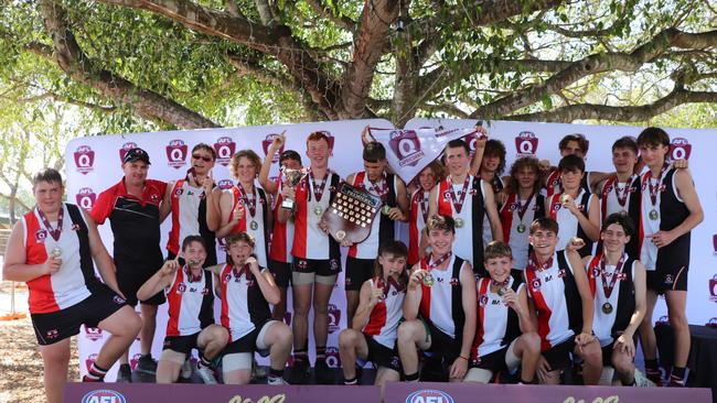 Boyne Island Tannum Sands Saints won the Under 15 Boys grand final for AFL Capricornia. Picture: Supplied