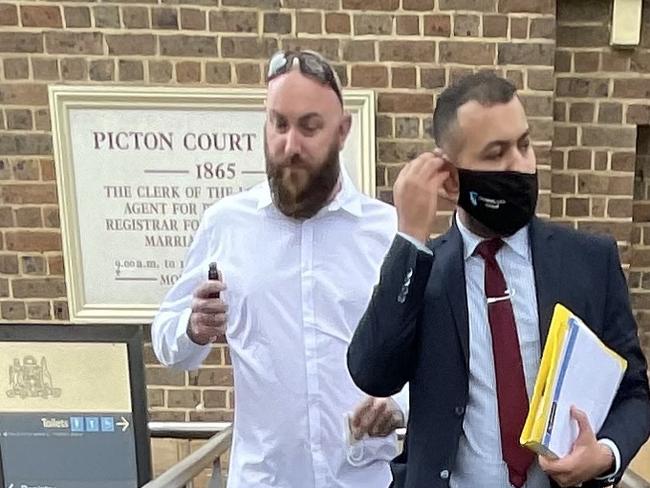 Kirk Lloyd Webber (left) was sentenced at Picton Local Court on April 28, 2022 after punching his partner three times and threatening to kill her. Picture: Annie Lewis