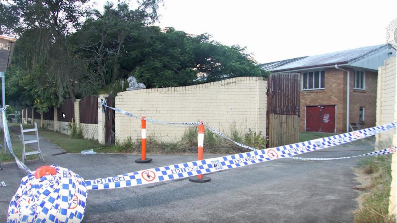 The 2012 crime scene outside the home of John Lazzaro, who was killed in an execution-style shooting.