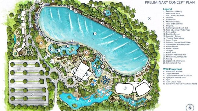 The proposed layout of the resort