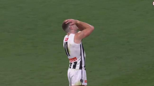 McStay couldn't believe what he'd done. Credit: Fox Footy.