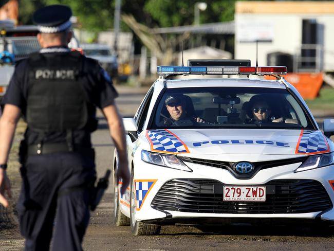 Police at the scene of the fatal crash