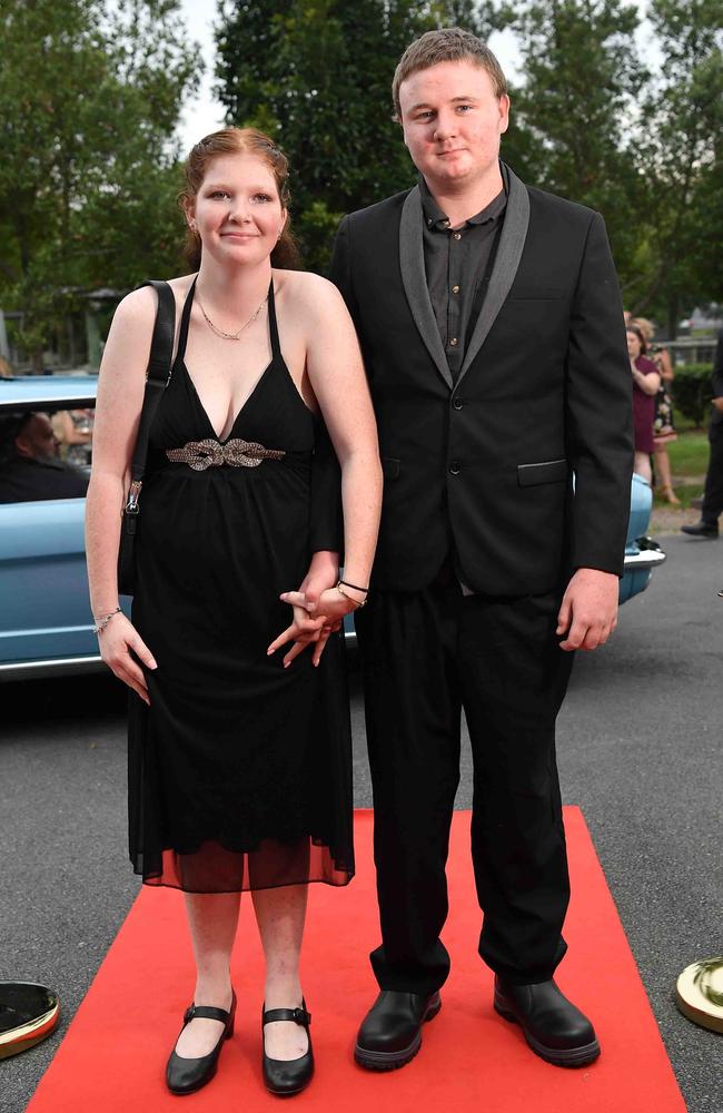 Reba-Rae Miller and partner at Nambour State College School Formal. Picture: Patrick Woods.