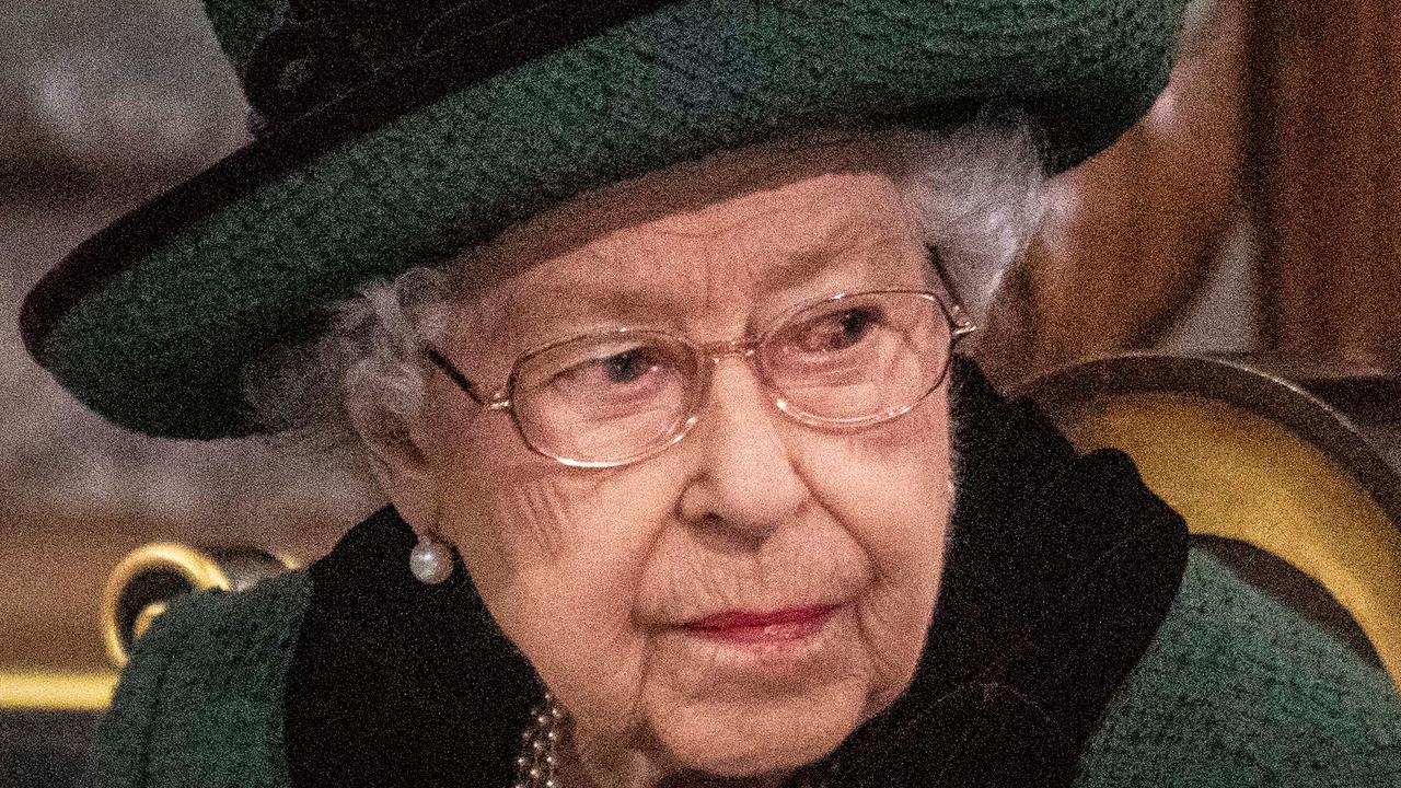 The Queen looked emotional during the memorial service. Photo by RICHARD POHLE / POOL / AFP