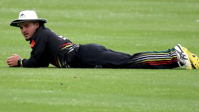 Ryley Smith watches the ball go to the boundary during round three of NSW Premier Cricket.