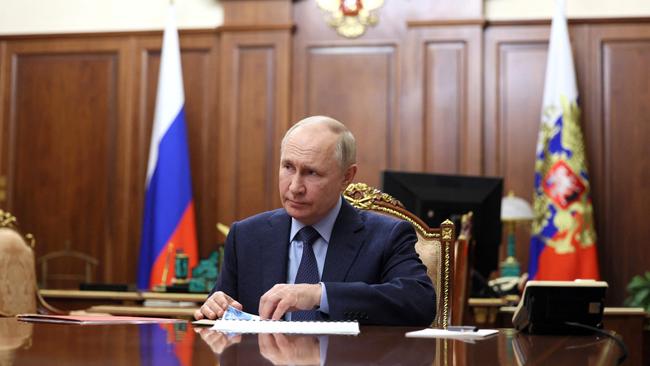 Vladimir Putin in Moscow, December 28, 2023. Picture: Gavriil Grigorov / Pool / AFP