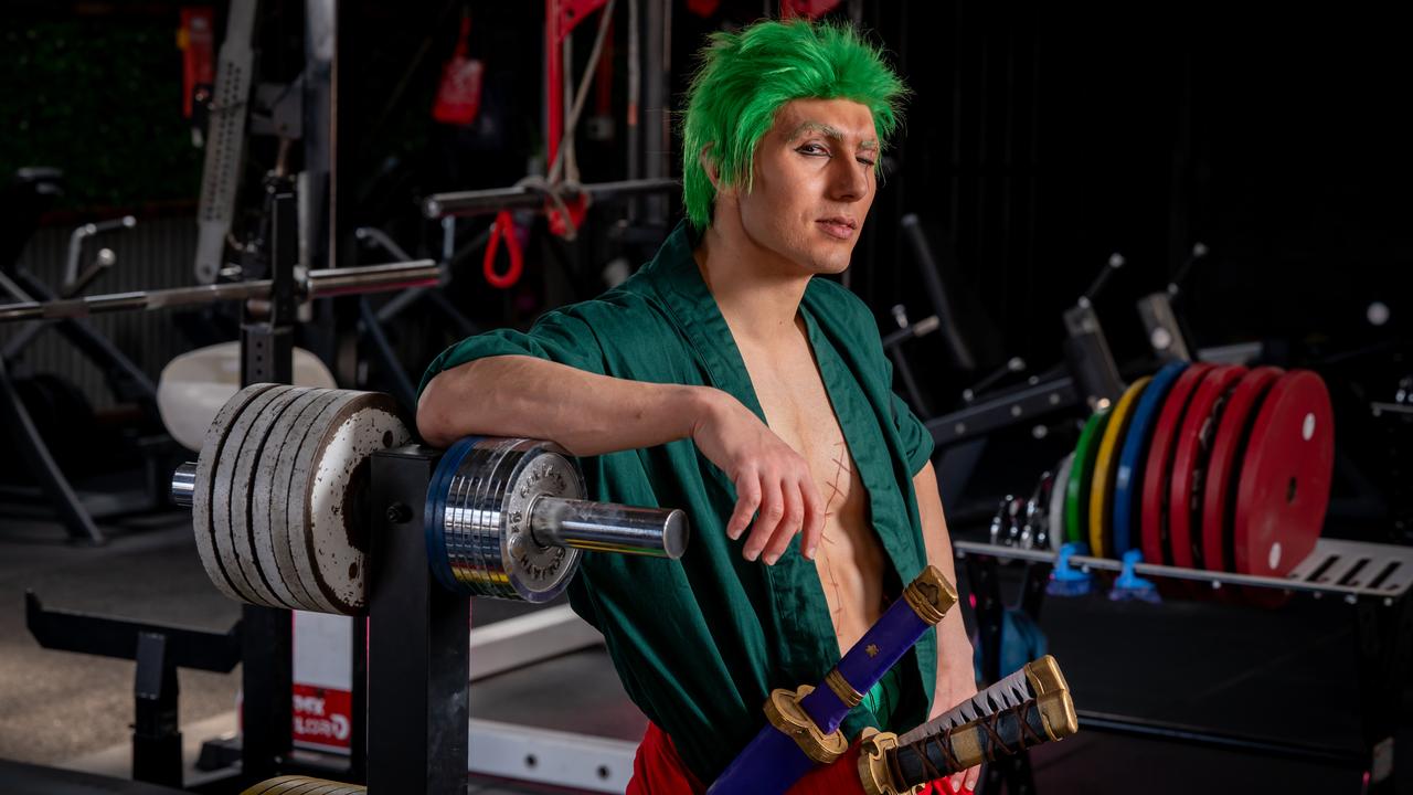 Known as Cosplay Coach, Tony Karoussis is a personal trainer and cosplayer helping other cosplayers get fit. Picture: Naomi Jellicoe