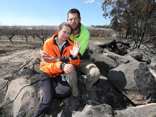 The rain was too little, too late for Anthony and Evelyn Giacosa. Picture: Annette Dew