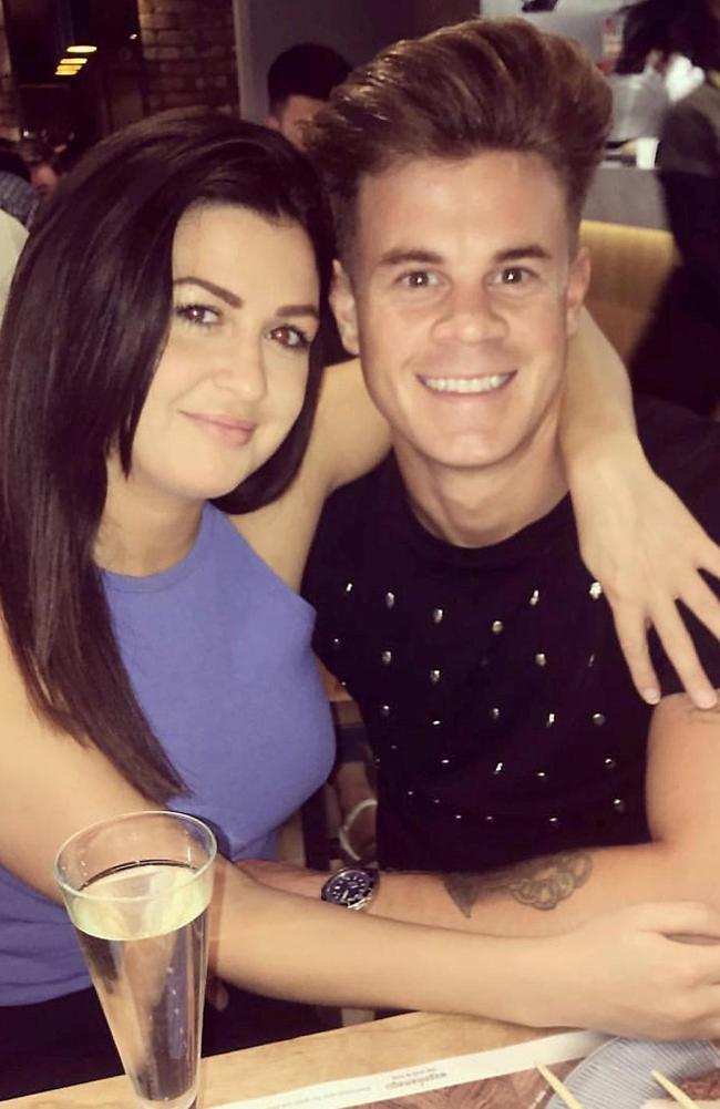 Lewis Mundy and Kimberley Floyd missed their first holiday together after losing their passports on the plane. Picture: SWNS/Mega