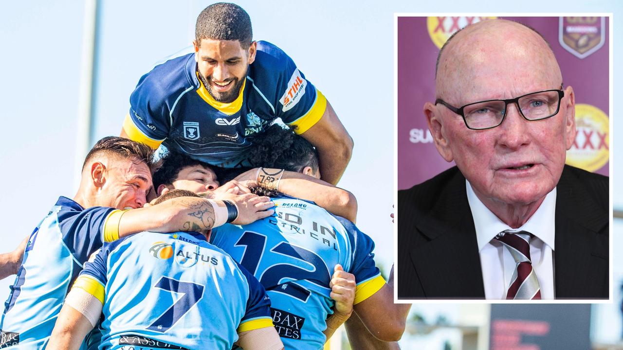 Norths Devils celebrate during last year's grand final and (right) Bruce Hatcher.