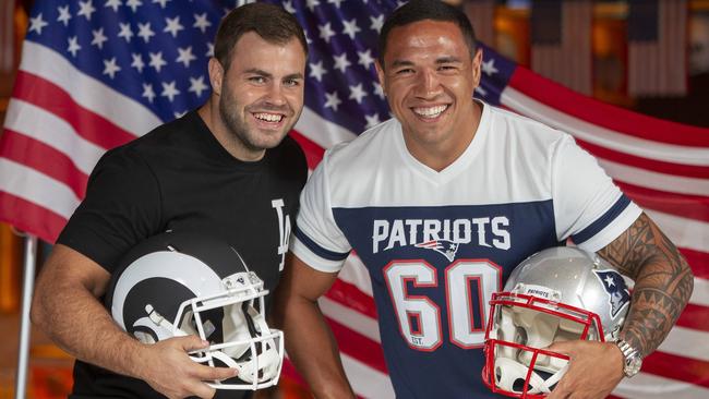 Wade Graham and Tyson Frizell at The Star Sports Bar. (Justin Lloyd)