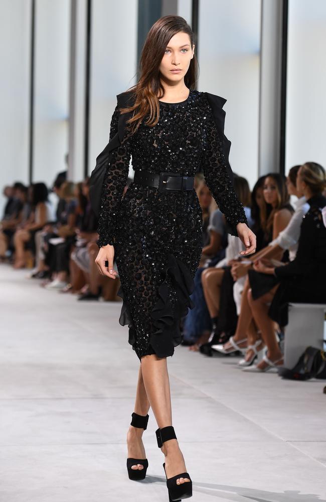 Bella Hadid walks during the Michael Kors Spring 2017 Runway Show during New York Fashion Week on September 14, 2016. Picture: AFP