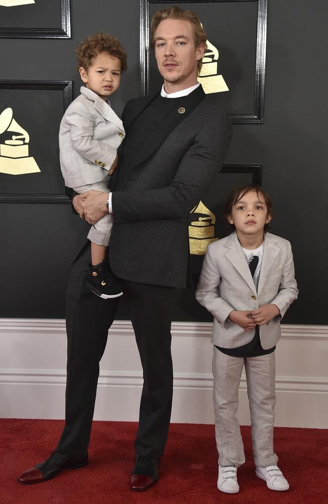 Diplo, Lazer Pentzft and Lockett Pentz attend The 59th GRAMMY Awards at STAPLES Center on February 12, 2017 in Los Angeles, California. Picture: AP
