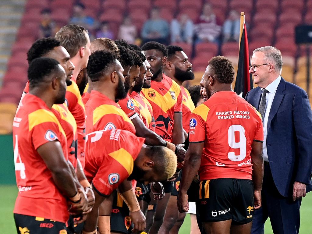 Mr Albanese is supporting Mr Marape’s bid to have a PNG-based team compete in the NRL.