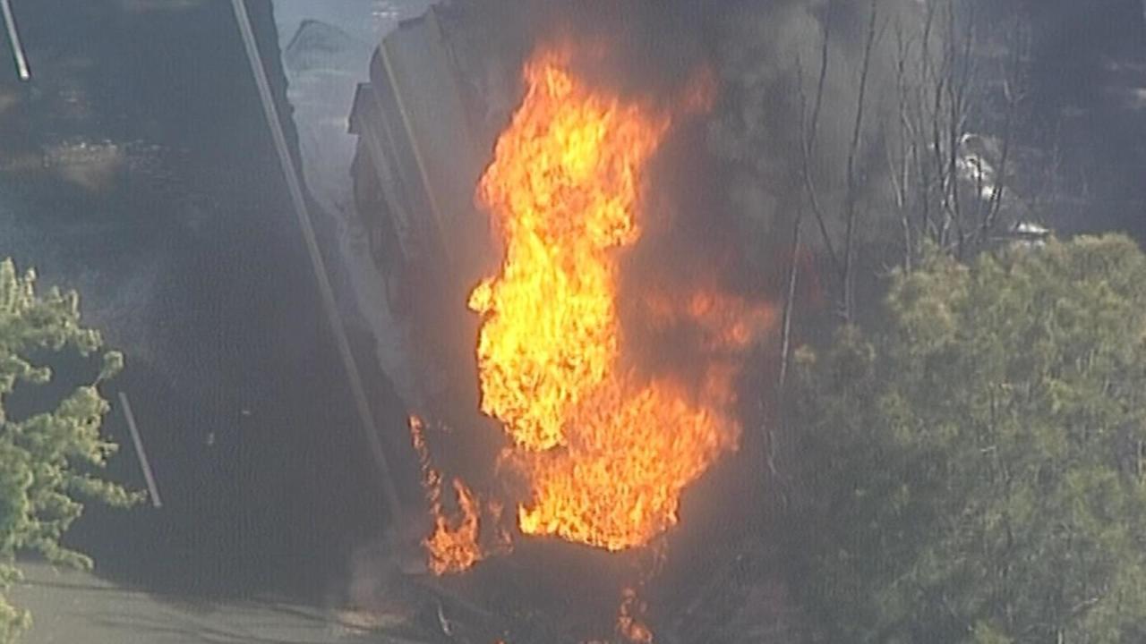 Petrol tanker explodes on highway south of Sydney