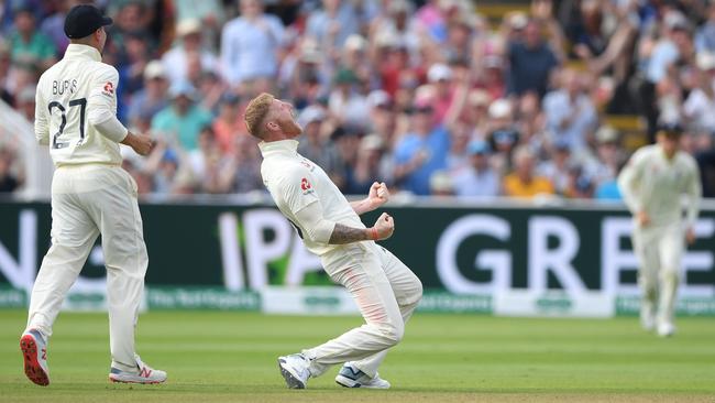 We think Ben Stokes was happy to remove Usman Khawaja. Picture: Getty Images