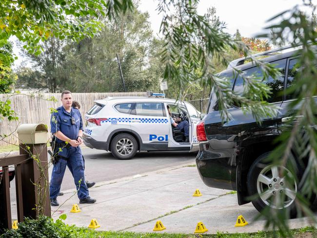 Police at the scene where a child has died in Villawood. Picture: NewsWire / Monique Harmer