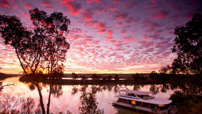 Houseboat on the Murray River, Lakes and Coorong. PIcture: Adam Bruzzone