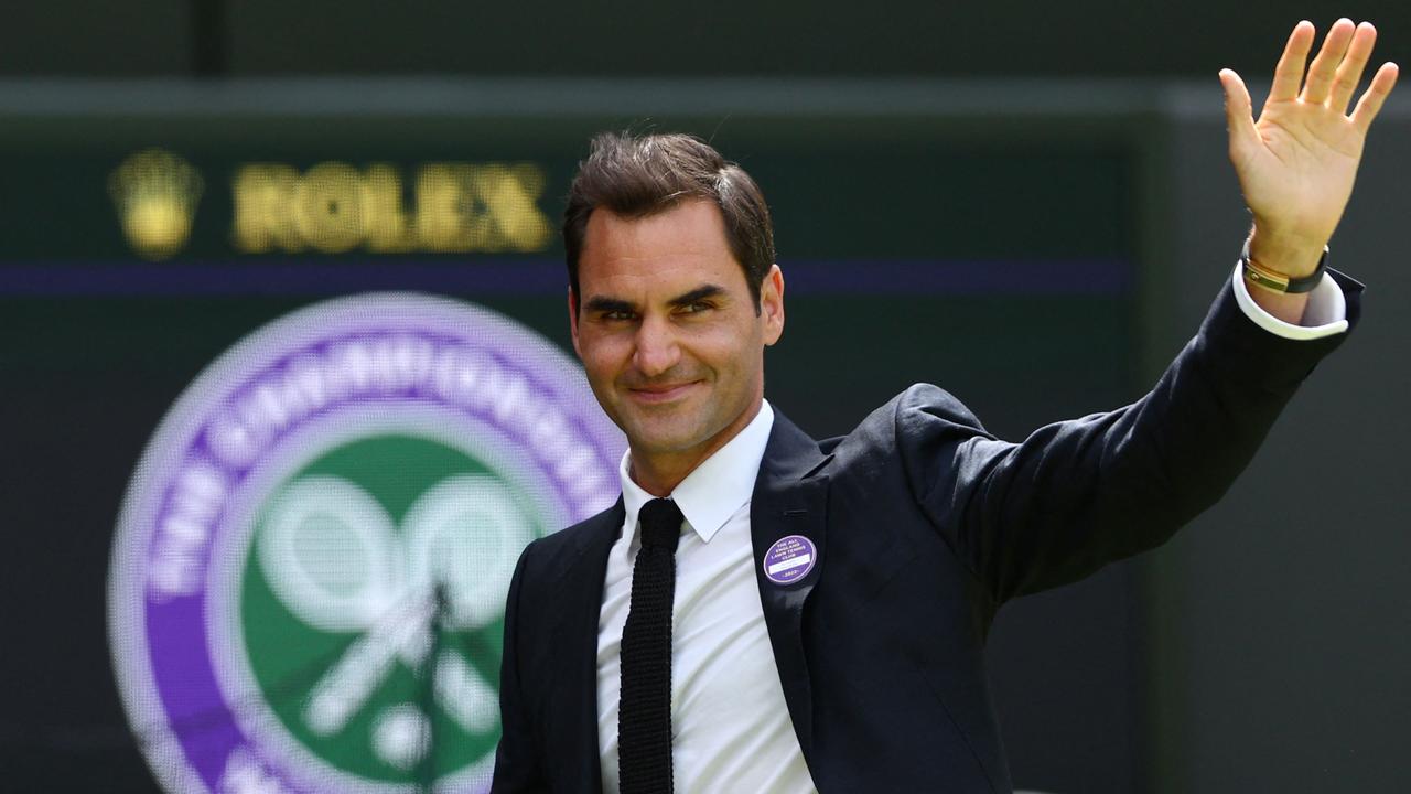 Federer is set to join both the BBC and ESPN’s commentary teams in a joint venture this year at Wimbledon. (Photo by Adrian DENNIS / AFP)