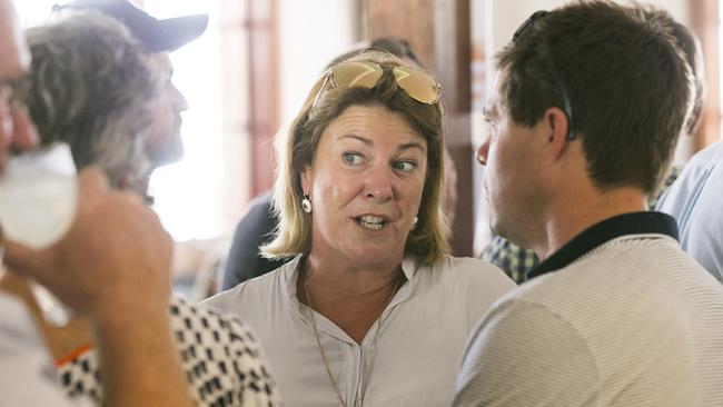 Water Minster Melinda Pavey during the State Cabinet visit to Nevertire Pub. Picture: Dylan Robinson