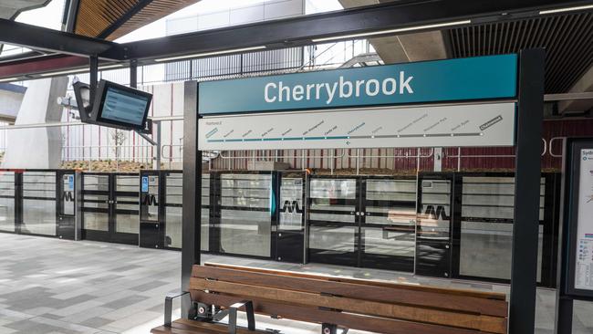 Cherrybrook station on the new Sydney Metro line. (AAP/Image Matthew Vasilescu)