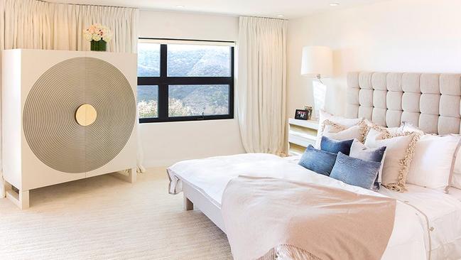 Jenner’s refurbished bedroom. Picture: Architectural Digest.