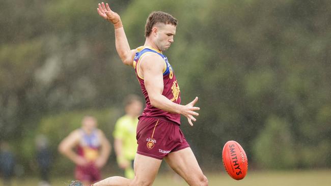 Ely Smith couldn’t break into the strong Lions midfield. Picture: Russell Freeman/AFL Photos via Getty Images